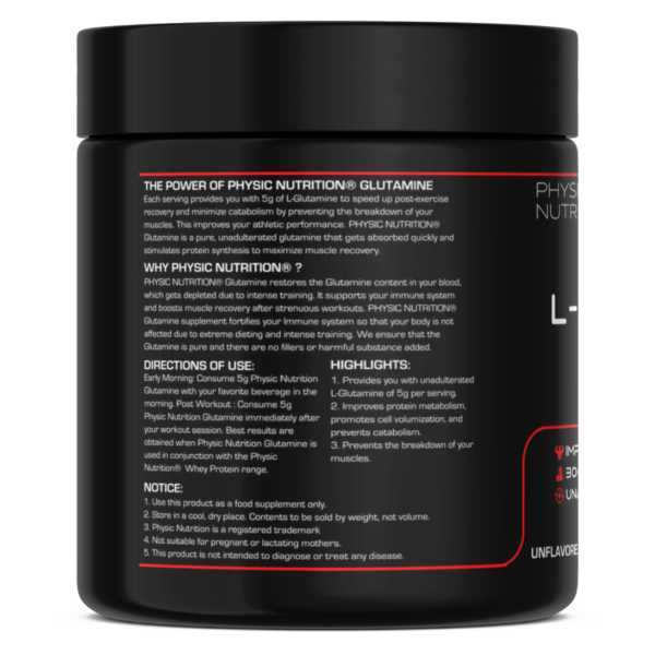 PHYSIC NUTRITION L-GLUTAMINE (200 g, UNFLAVOURED)