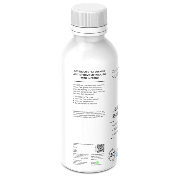 Physic Nutrition INFERNO L-Carnitine 3500mg Sugar-Free, Stimulant-Free Liquid Fat Burner Supports Metabolism & Fat Loss 450ml Natural & Artificial Flavour right Physic Nutrition INFERNO L-Carnitine 3500mg Sugar-Free, Stimulant-Free Liquid Fat Burner Supports Metabolism & Fat Loss 450ml Natural & Artificial Flavour right